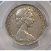 AUSTRALIA 1966 . TWENTY 20 CENTS COIN . VARIETY . WAVY 2 . PCGS XF40